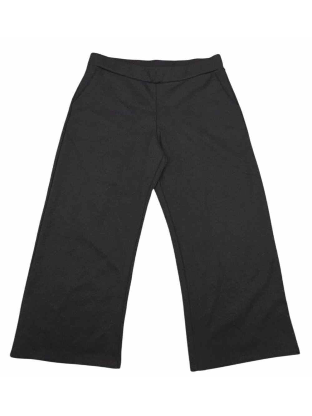 Women's Mai Soli Black Cropped Stretch Pants Size Medium Pockets Pull On